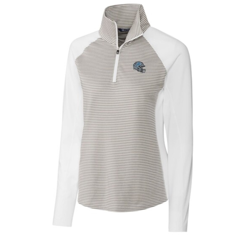 Cutter & Buck DryTec Forge Women's Detroit Lions Half Zip Athletic Top Size M